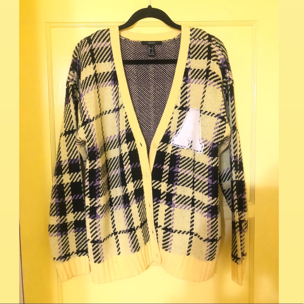 Forever 21 “A” Letter Man Cardigan